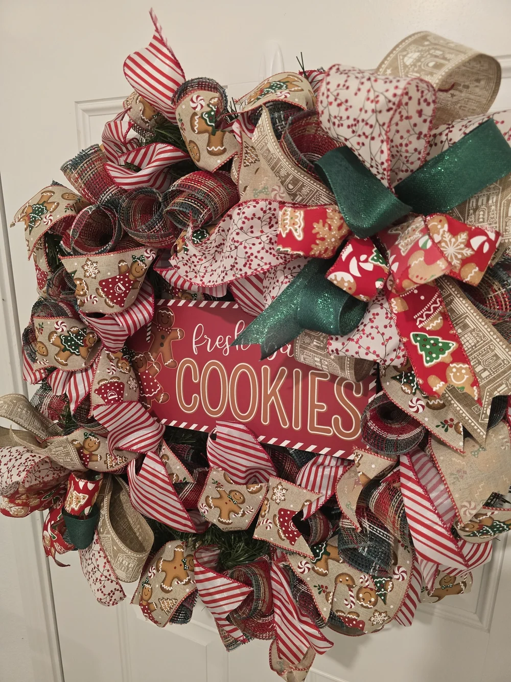 Gingerbread Holiday 'Fresh Baked Cookies' Wreath Christmas